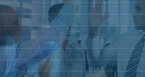 Business People Analyzing Financial Data and Trends Concept