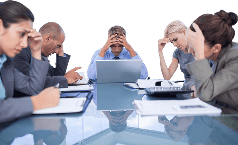 Transparent Background Frustrated Business Team Meeting