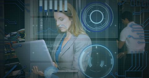 IT Professionals Analyzing Computer Server Data with Advanced Technology - Download Free Stock Images Pikwizard.com
