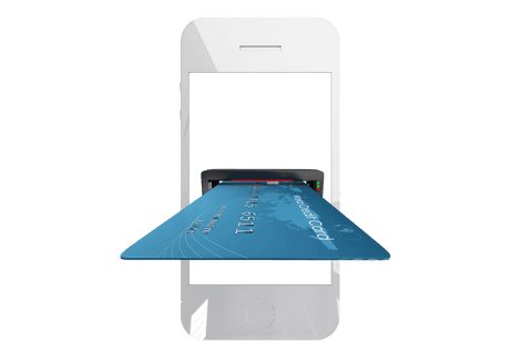 credit card emerging from transparent smartphone screen - Download Free Stock Videos Pikwizard.com