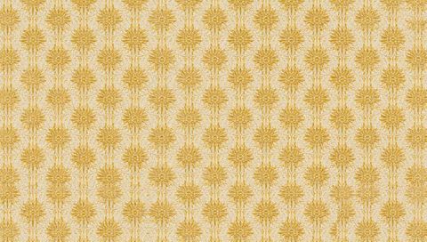 Golden damask rosette wallpaper pattern featuring antique vines and aged textured grid