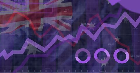 Digital Finance Analysis Over Australian Flag Background - Download Free Stock Images Pikwizard.com
