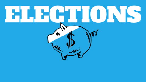 Political Campaign Finance Concept with Piggy Bank