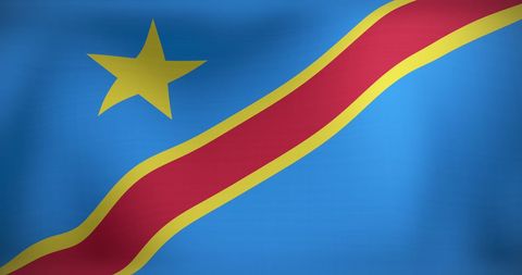 Waving democratic republic of congo flag illustrating national pride