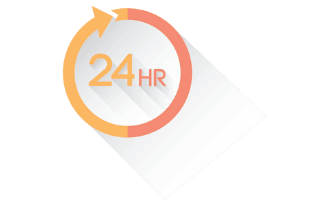 transparent 24 hour service icon with arrow design - Download Free Stock Videos Pikwizard.com