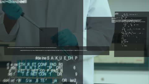 Digital Data Overlay on Scientist in Laboratory Setting