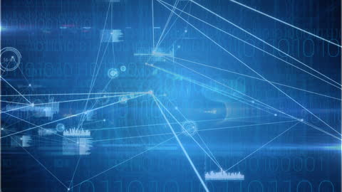 Abstract Digital Network and Data Connections Visualization