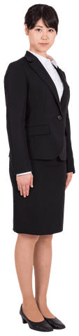 Confident Asian Businesswoman in Formal Attire Transparent Background