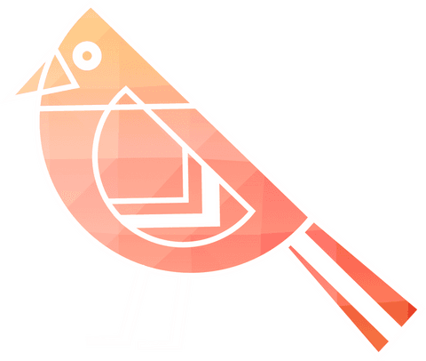 geometric orange bird illustration on transparent background - Download Free Stock Videos Pikwizard.com