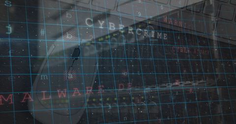 Cybersecurity and Data Protection Concept with Digital Overlay