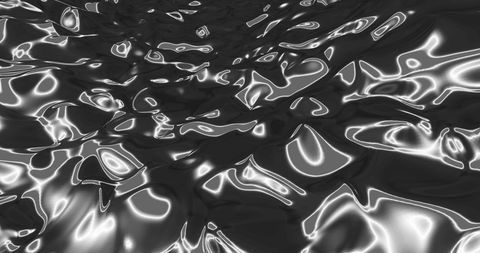 Dynamic silver liquid waves in hypnotic motion