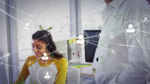 Business Professionals Engaged in Global Network Connectivity