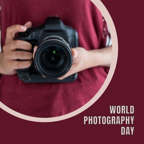 World Photography Day Campaign with Professional Camera - Download Free Stock Templates Pikwizard.com