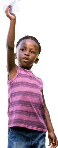 Child Playing with Paper Airplane on Transparent Background - Download Free Stock Videos Pikwizard.com