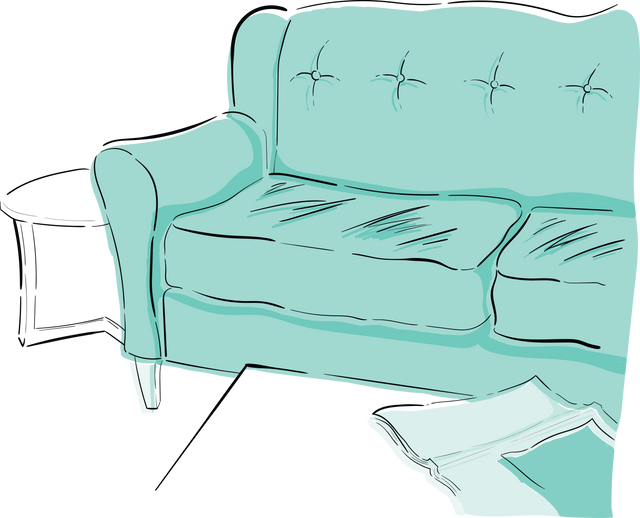 Digital Illustration Blue Sofa On Transparent Background Vector Design - Download Free Stock Videos Pikwizard.com