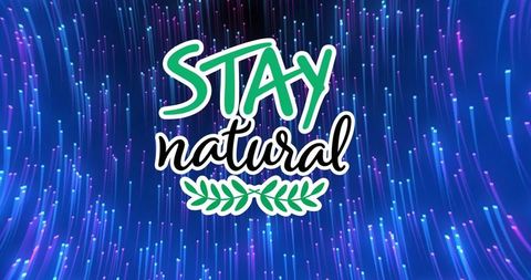 Stay Natural Text with Fiber Optic Light Background - Download Free Stock Images Pikwizard.com