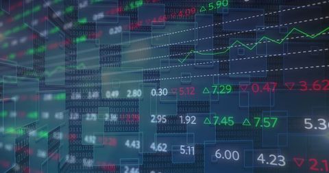 Digital Interface with Stock Data and Analytics - Download Free Stock Images Pikwizard.com