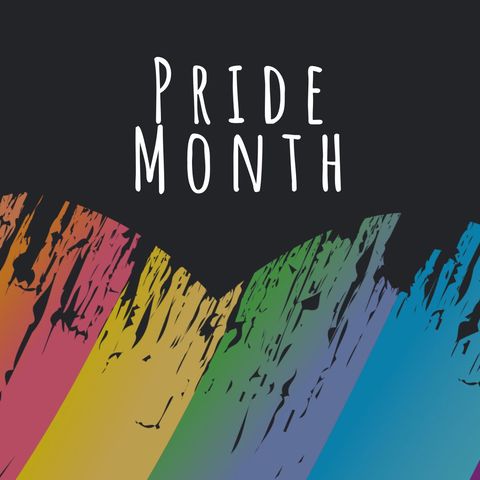 pride month multicolored heart on black background - Download Free Stock Templates Pikwizard.com