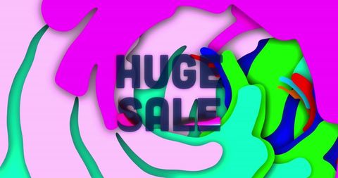 Vibrant abstract design for huge sale promotion