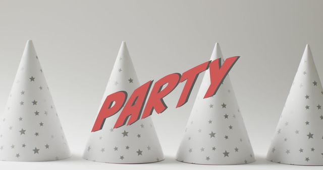 Star Patterned Hats and Decorative Party Text - Download Free Stock Images Pikwizard.com