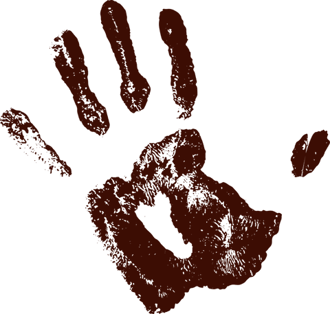 dark red handprint with transparent background horror element - Download Free Stock Videos Pikwizard.com