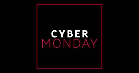 Cyber Monday Promotional Typography Design - Download Free Stock Images Pikwizard.com