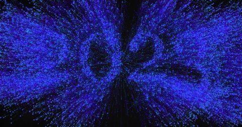 2023 Text with Vibrant Blue Fireworks on Dark Background - Download Free Stock Images Pikwizard.com