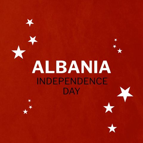 Albania Independence Day Celebration with Red Star Pattern - Download Free Stock Templates Pikwizard.com