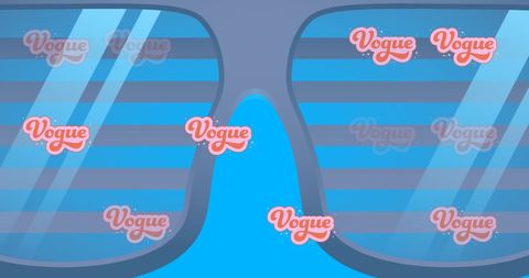 Trendy Sunglasses with Vogue Text on Blue Background - Download Free Stock Images Pikwizard.com