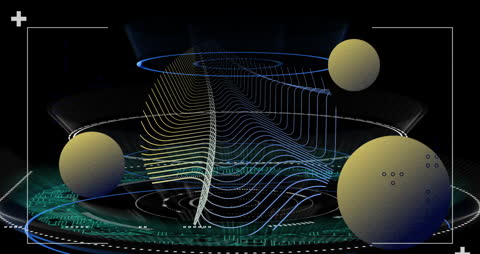 Surreal Digital Composition with Floating Spheres