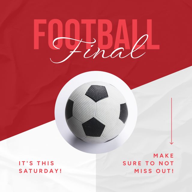 Football Final Announcement with Soccer Ball Illustration - Download Free Stock Templates Pikwizard.com