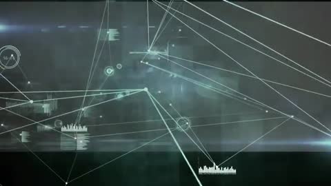 Futuristic Digital Connectivity with Network Lines and HUD Interface