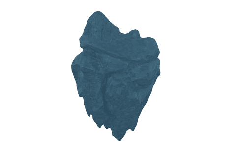 abstract blue rock formation on transparent background - Download Free Stock Videos Pikwizard.com
