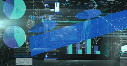 futuristic digital data analysis with holographic graphics - Download Free Stock Images Pikwizard.com