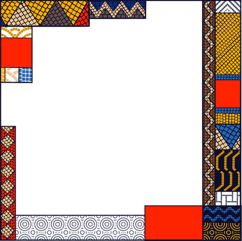 transparent mosaic tile border pattern with teal center - Download Free Stock Videos Pikwizard.com