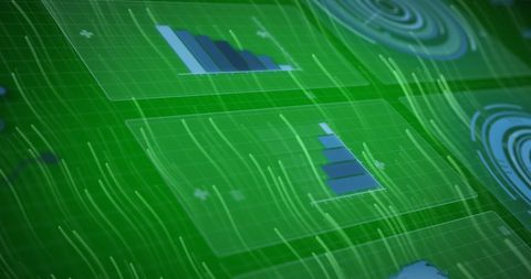 Digital data processing and green technology interface concept