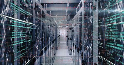 Mathematical Equations Superimposed Over Server Room for Data Processing Concept - Download Free Stock Images Pikwizard.com
