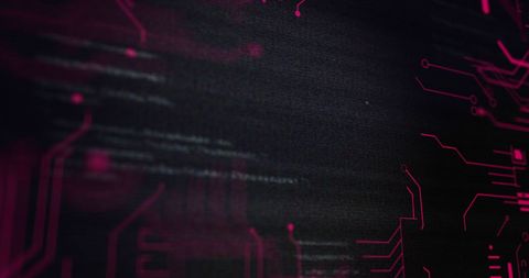 Abstract Red Circuit Lines on Dark Background Representing Digital Technology - Download Free Stock Images Pikwizard.com