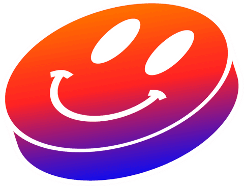 transparent smiling 3d disc with gradient colors and abstract design - Download Free Stock Videos Pikwizard.com