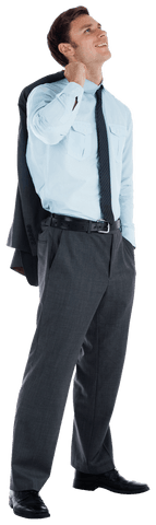 confident smiling businessman holding transparent jacket - Download Free Stock Videos Pikwizard.com