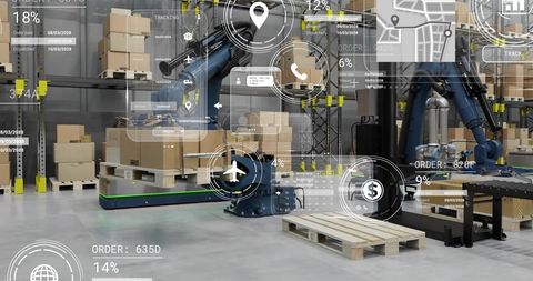 Automated Warehouse with Advanced Digital Interfaces