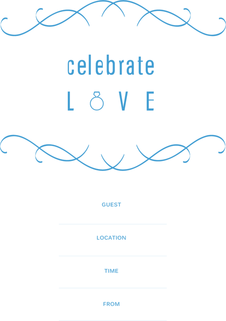 Elegant Celebrate Love Invitation on Transparent Background - Download Free Stock Videos Pikwizard.com