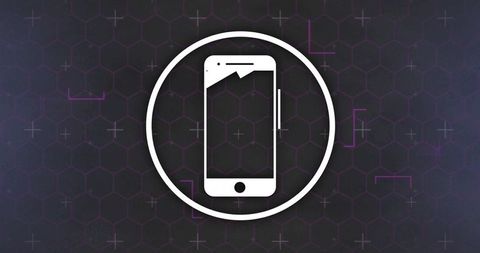 Smartphone icon and digital interface background
