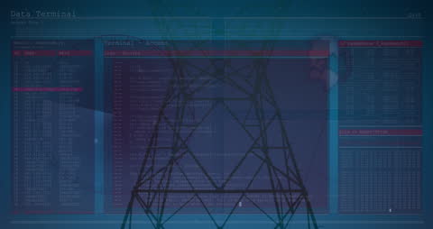 Digital Data Processing Overlaid on Electricity Grid Images