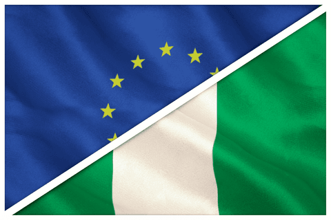 transparent waving nigerian and european union flags close-up - Download Free Stock Videos Pikwizard.com