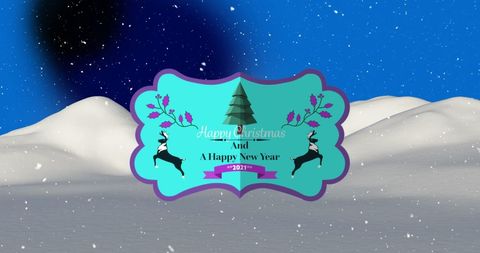 Festive Christmas and New Year Banner Over Snowy Winter Landscape - Download Free Stock Images Pikwizard.com