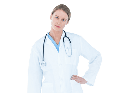 Transparent Doctor with Serious Expression and Stethoscope - Download Free Stock Videos Pikwizard.com