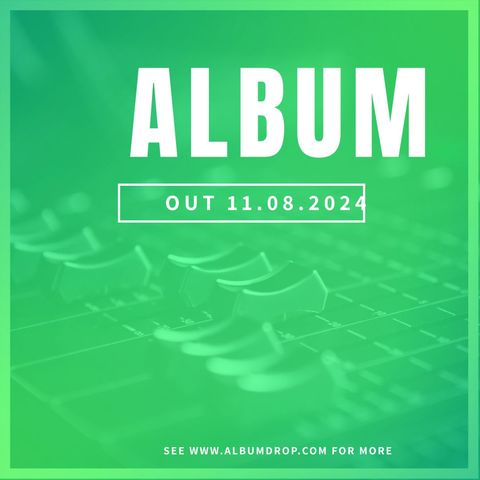 Green Themed Music Album Release Announcement - Download Free Stock Templates Pikwizard.com