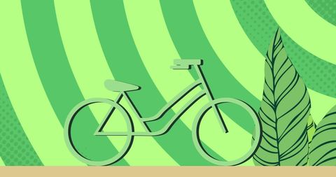 Eco Riding Highlights Bicycle with Vibrant Green Background - Download Free Stock Images Pikwizard.com