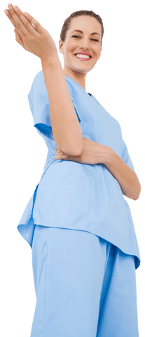 happy caucasian nurse smiling on transparent background - Download Free Stock Videos Pikwizard.com